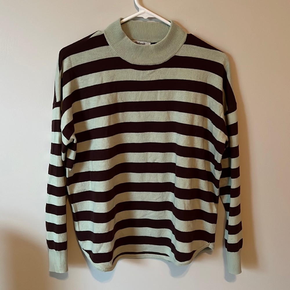 Madewell Ashbury Mockneck Sweater in Kelsey Stripe - Picture 3 of 6